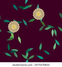 Vector de flores. Textura de fondo abstracto floral. Patrón de flores sin costura.