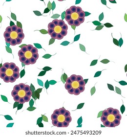Flower vector. Floral abstract background texture. Seamless flowers pattern.
