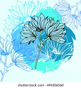 flower vector floral background design illustration decorative