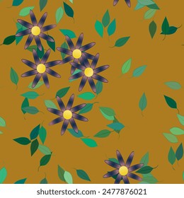 Vector de flores, fondo floral, patrón sin fisuras, textura sin fisuras, fondo de hojas, patrón de pétalos, Formas de Vector, diseño de fondo, fondo de verano, fondos de naturaleza