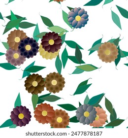 Vector de flores, diseño floral, fondos de la naturaleza, flor de patrón, flores aisladas, hojas aisladas, textura de la hoja, fondo sin costuras, ornamentos de Vector, fondo de pétalos, acuarela de flores