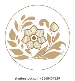 flower, vector, floral, design, on white background vector icon