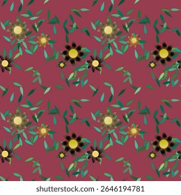 Vetor de flor, padrão floral, buquê de flor, design floral, fundo floral, folha isolada, flores padrão, vetor sem costura, fundo sem costura, textura sem costura, padrão de ornamento