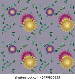 Vector de flores, Vector floral, Vector sin costuras, ramo de flores, Formas de Vector, fondos de la naturaleza, fondo floral, fondo sin costuras, fondo de pétalos, hoja aislada, patrones de flores