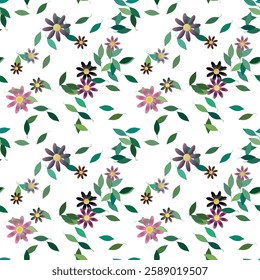 Flower vector, floral seamless pattern, background design, flowers background, background texture, vector backgrounds, pattern vector, ornament pattern, seamless vector, flowers watercolor