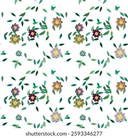Flower vector, floral seamless pattern, leafs pattern, leafs background, seamless background, flowers patterns, seamless vector, flower bouquet, seamless wallpaper, floral vector