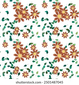 Vector de flores, patrones de flores, acuarela de flores, patrón de adornos, ornamentos Vector, diseño de Vector, flores aisladas, fondo transparente, patrón de fondo, patrón floral sin fisuras