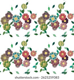 Vetor de flores, flores primavera, padrões florais, plano de fundo padrão, folhas isoladas, projeto de fundo, padrão de flores, verão de fundo, vetor de arte, plano de fundo abstrato, textura da folha