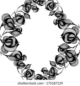 flower vector frame