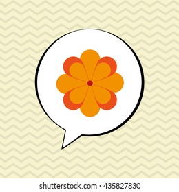 Flower vector. Garden icon. Colorfull illustration, floral design