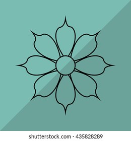 Flower vector. Garden icon. Colorfull illustration, floral design