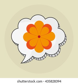 Flower vector. Garden icon. Colorfull illustration, floral design
