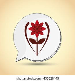 Flower vector. Garden icon. Colorfull illustration, floral design