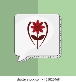 Flower vector. Garden icon. Colorfull illustration, floral design