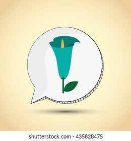 Flower vector. Garden icon. Colorfull illustration, floral design
