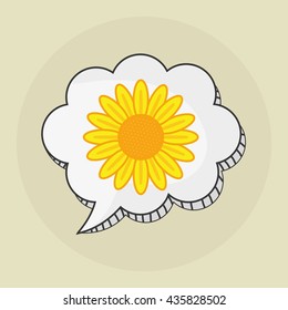 Flower vector. Garden icon. Colorfull illustration, floral design