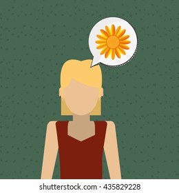Flower vector. Garden icon. Colorfull illustration, floral design
