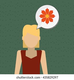 Flower vector. Garden icon. Colorfull illustration, floral design