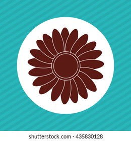 Flower vector. Garden icon. Colorfull illustration, floral design
