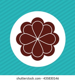 Flower vector. Garden icon. Colorfull illustration, floral design