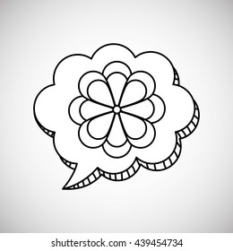 Flower vector. Garden icon. Colorfull illustration, floral design