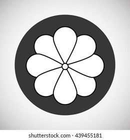 Flower vector. Garden icon. Colorfull illustration, floral design