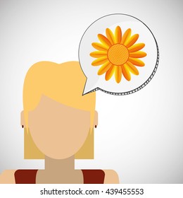 Flower vector. Garden icon. Colorfull illustration, floral design