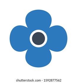 flower vector glyph color icon 