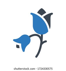 icono de color de glifo vector de flores 