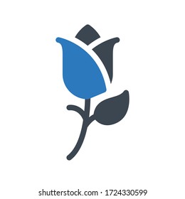 icono de color de glifo vector de flores 