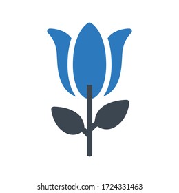 flower vector glyph color icon 