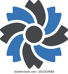 icono de color de glifo vector de flores