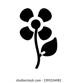 flower vector glyph flat icon