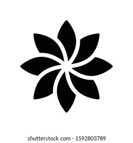 flower vector glyph flat icon 