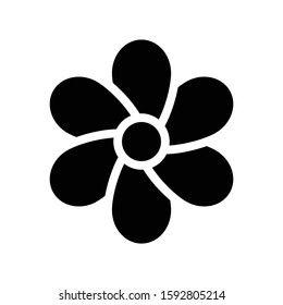 flower vector glyph flat icon 