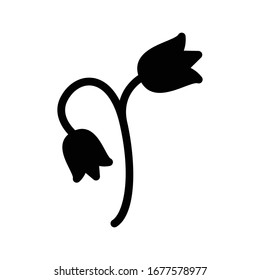 flower vector glyph flat icon 