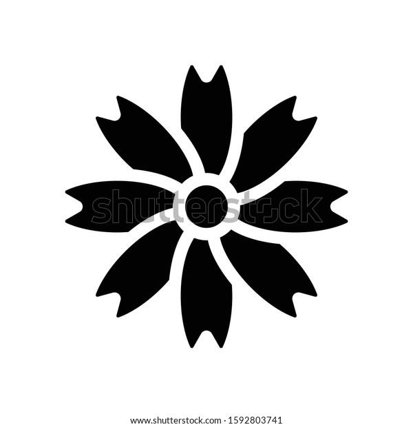 Flower Vector Glyph Flat Icon Stock Vector (Royalty Free) 1592803741