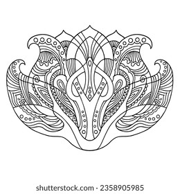 Flower vector grafic for coloring