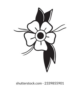 flower vector graphic design,art tattoo sketch,hand draw,print use