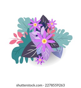 Blume, Vektorgrafik, weißer Hintergrund