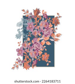 flower vector graphic for tshirt, women clothing, kids clothing