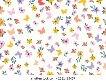 flower vector hand drawn design