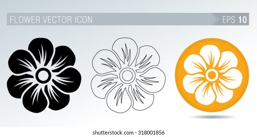 Flower vector icon