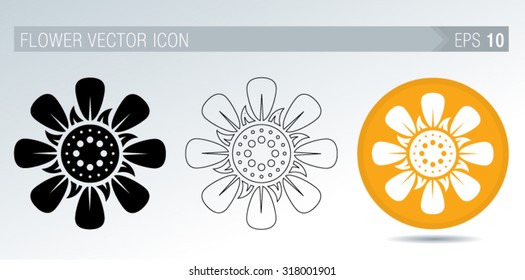 Flower vector icon
