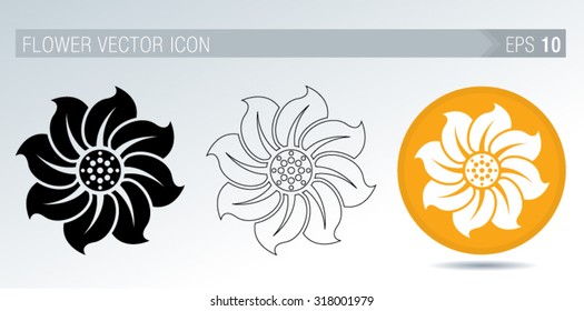 Flower vector icon