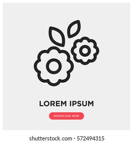 Flower vector icon