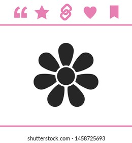 Flower vector icon. Classic flat style. Quality design element.