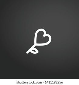 Flower vector icon. Flower concept stroke symbol design. Thin graphic elements vector illustration, outline pattern for your web site design, logo, UI. EPS 10.