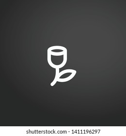 Flower vector icon. Flower concept stroke symbol design. Thin graphic elements vector illustration, outline pattern for your web site design, logo, UI. EPS 10.