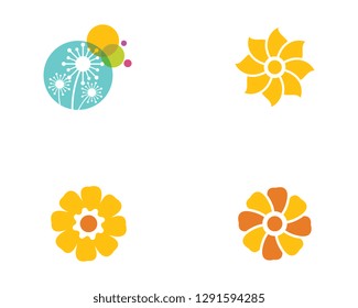 flower vector icon design template illustration
